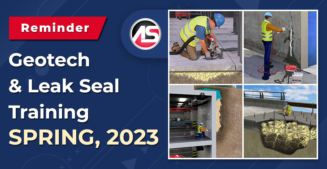 REMINDER Geotech & Leak Seal Training (May 2nd 4th, 2023)